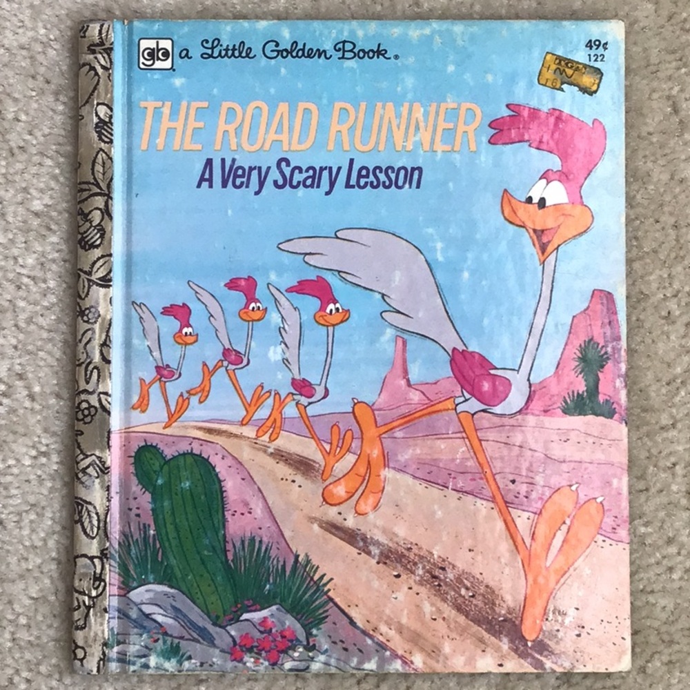 Vintage The Road Runner a Very Scary Lesson, A Little Golden Book